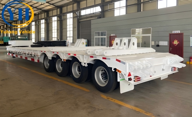 4 Axle Low Bed Semi Trailer with Best Price is ready to be sent to Cote d’Ivoire-YUHANG VEHICLE 4 Axle Low Bed Semi Trailer with Best Price is ready to be sent to Cote d’Ivoire-YUHANG VEHICLE