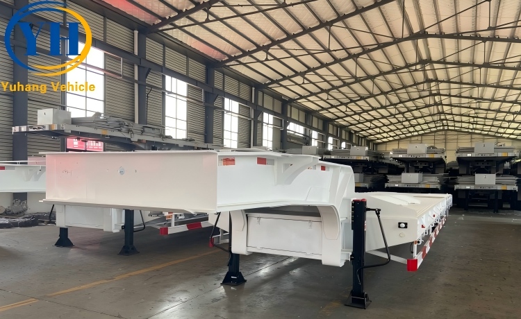 4 Axle Low Bed Semi Trailer with Best Price is ready to be sent to Cote d’Ivoire-YUHANG VEHICLE 4 Axle Low Bed Semi Trailer with Best Price is ready to be sent to Cote d’Ivoire-YUHANG VEHICLE