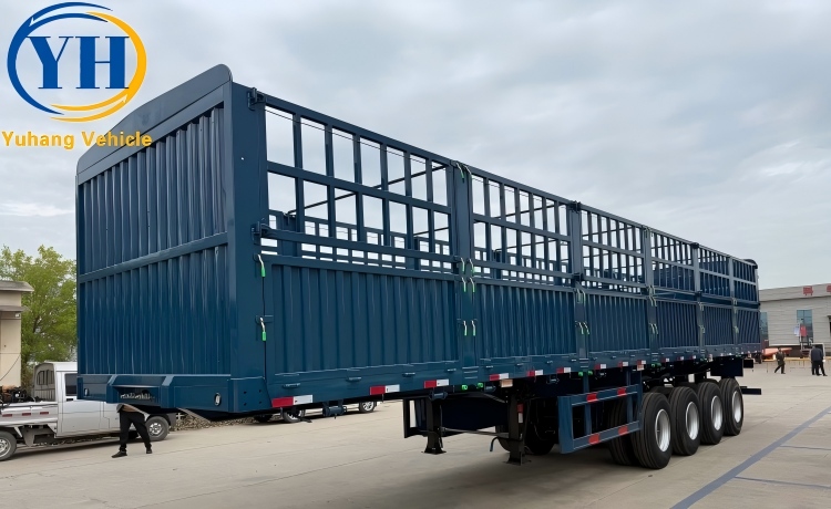 80 Ton Fence Bulk Cargo Transport Trailer will be sent to Guyana-YUHANG VEHICLE 80 Ton Fence Bulk Cargo Transport Trailer will be sent to Guyana-YUHANG VEHICLE