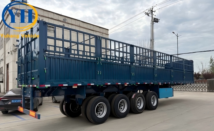 80 Ton Fence Bulk Cargo Transport Trailer will be sent to Guyana-YUHANG VEHICLE 80 Ton Fence Bulk Cargo Transport Trailer will be sent to Guyana-YUHANG VEHICLE