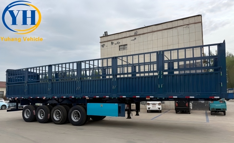 80 Ton Fence Bulk Cargo Transport Trailer will be sent to Guyana-YUHANG VEHICLE 80 Ton Fence Bulk Cargo Transport Trailer will be sent to Guyana-YUHANG VEHICLE