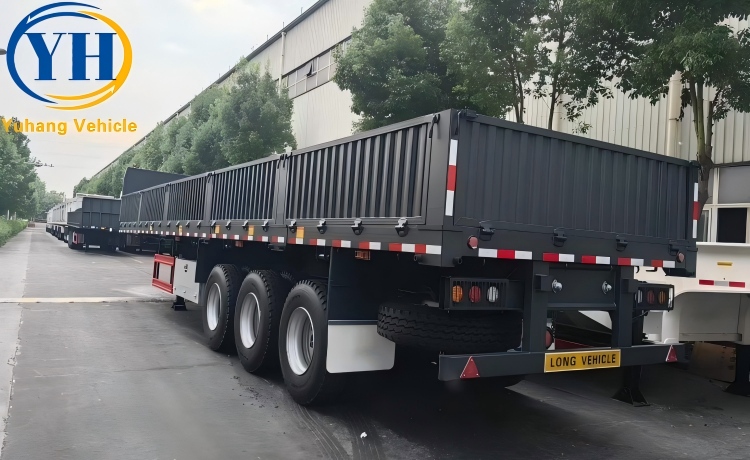 Brand New 60 Ton Dropside Cargo Trailer will be sent to Uganda-YUHANG VEHICLE Brand New 60 Ton Dropside Cargo Trailer will be sent to Uganda-YUHANG VEHICLE