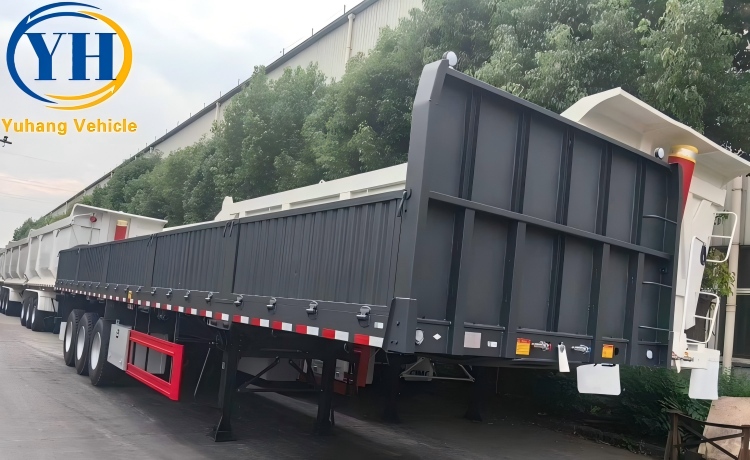 Brand New 60 Ton Dropside Cargo Trailer will be sent to Uganda-YUHANG VEHICLE Brand New 60 Ton Dropside Cargo Trailer will be sent to Uganda-YUHANG VEHICLE
