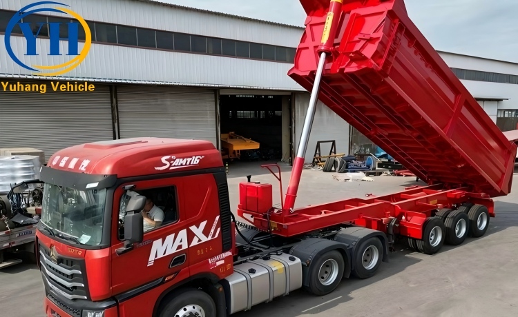 Tri Axle Dump Semi Trailer will be sent to Guinea-YUHANG VEHICLE Tri Axle Dump Semi Trailer will be sent to Guinea-YUHANG VEHICLE