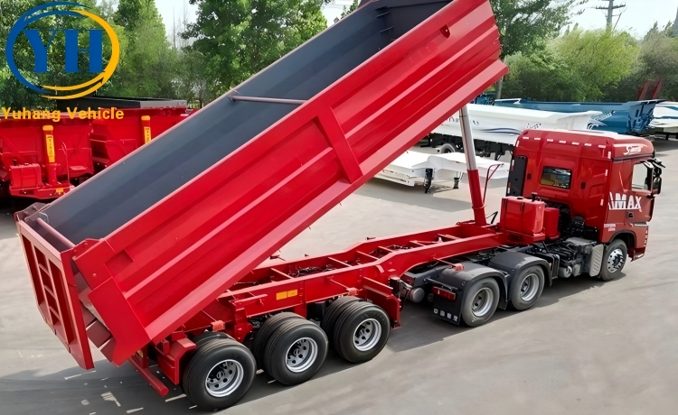 Tri Axle Dump Semi Trailer will be sent to Guinea-YUHANG VEHICLE Tri Axle Dump Semi Trailer will be sent to Guinea-YUHANG VEHICLE