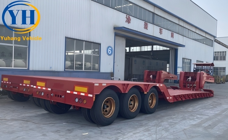 Yuhang 3 Axle Detachable Lowboy Gooseneck Trailer will be sent to Chile-YUHANG VEHICLE Yuhang 3 Axle Detachable Lowboy Gooseneck Trailer will be sent to Chile-YUHANG VEHICLE