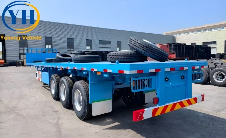 3 Axle Flatbed Container Trailer will be shipped to Sierra Leone-YUHANG VEHICLE 3 Axle Flatbed Container Trailer will be shipped to Sierra Leone-YUHANG VEHICLE
