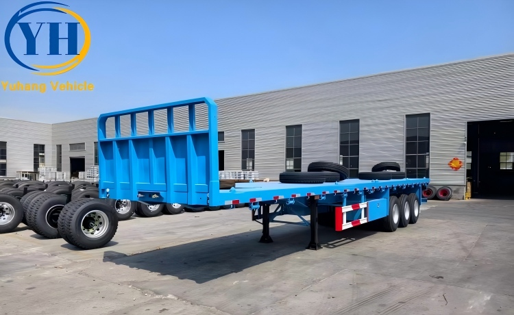3 Axle Flatbed Container Trailer will be shipped to Sierra Leone-YUHANG VEHICLE 3 Axle Flatbed Container Trailer will be shipped to Sierra Leone-YUHANG VEHICLE