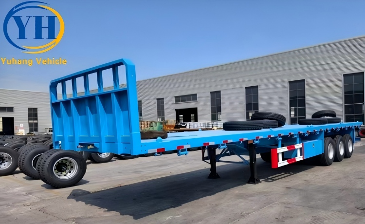 3 Axle Flatbed Container Trailer will be shipped to Sierra Leone-YUHANG VEHICLE 3 Axle Flatbed Container Trailer will be shipped to Sierra Leone-YUHANG VEHICLE