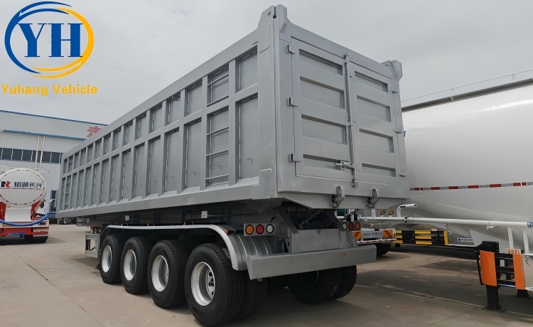 High Quality 4 Axle 100 Ton Semi Tipper Trailer will be shipped to Congo-YUHANG VEHICLE High Quality 4 Axle 100 Ton Semi Tipper Trailer will be shipped to Congo-YUHANG VEHICLE