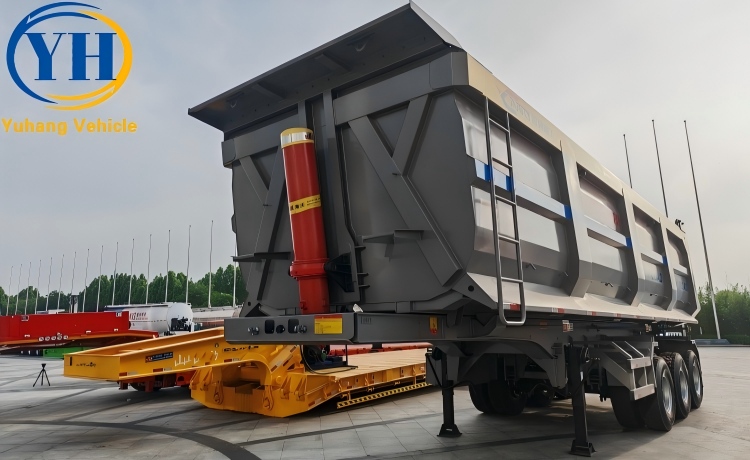 New 3 Axle 60 Ton Dump Tractor Trailer will be shipped to UAE-YUHANG VEHICLE New 3 Axle 60 Ton Dump Tractor Trailer will be shipped to UAE-YUHANG VEHICLE