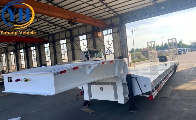 100 Ton Lowbed Semi Trailer will be sent to Costa Rica-YUHANG VEHICLE 100 Ton Lowbed Semi Trailer will be sent to Costa Rica-YUHANG VEHICLE