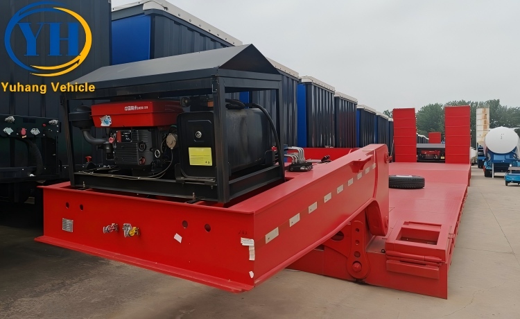 4 Axle 100 Ton Removable Gooseneck RGN Trailer will be sent to Mexico-YUHANG VEHICLE 4 Axle 100 Ton Removable Gooseneck RGN Trailer will be sent to Mexico-YUHANG VEHICLE