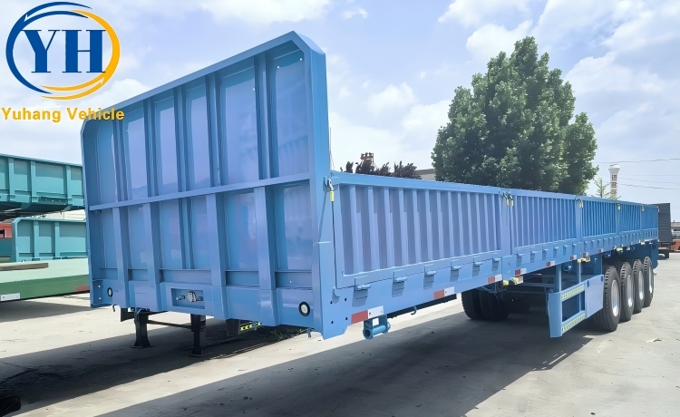 80 Ton 4 Axle Side Wall Semi Trailer will be sent to Ghana-YUHANG VEHICLE 80 Ton 4 Axle Side Wall Semi Trailer will be sent to Ghana-YUHANG VEHICLE