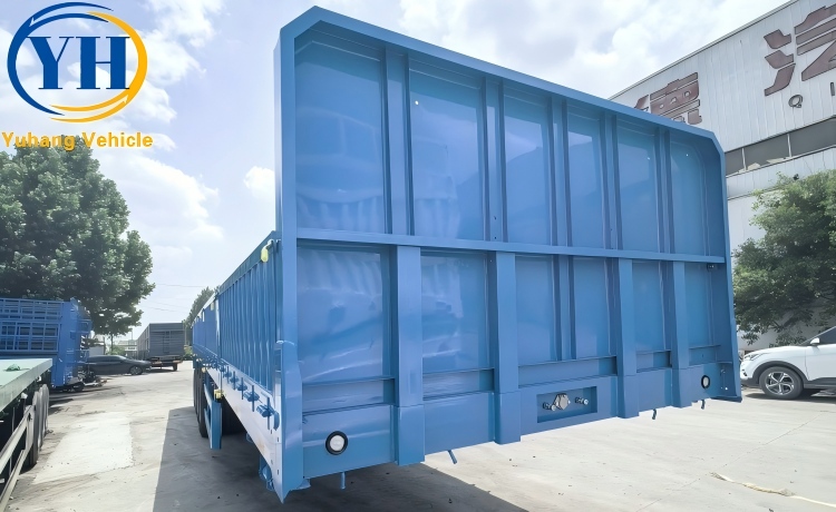 80 Ton 4 Axle Side Wall Semi Trailer will be sent to Ghana-YUHANG VEHICLE 80 Ton 4 Axle Side Wall Semi Trailer will be sent to Ghana-YUHANG VEHICLE
