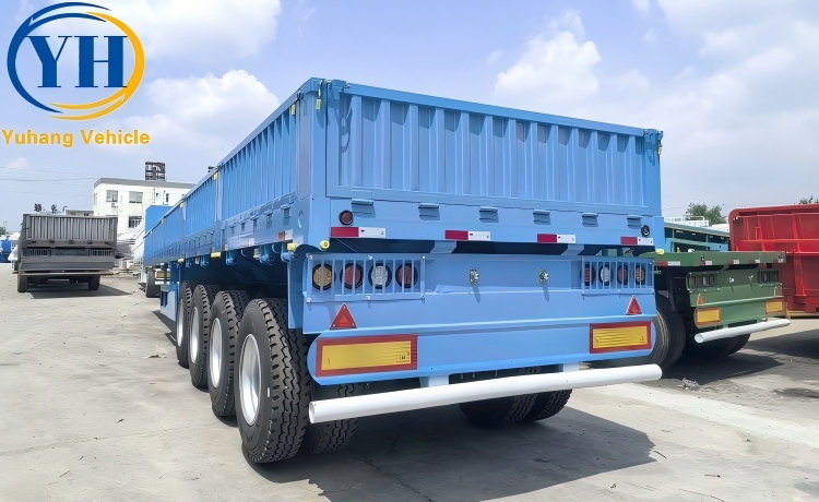 80 Ton 4 Axle Side Wall Semi Trailer will be sent to Ghana-YUHANG VEHICLE 80 Ton 4 Axle Side Wall Semi Trailer will be sent to Ghana-YUHANG VEHICLE