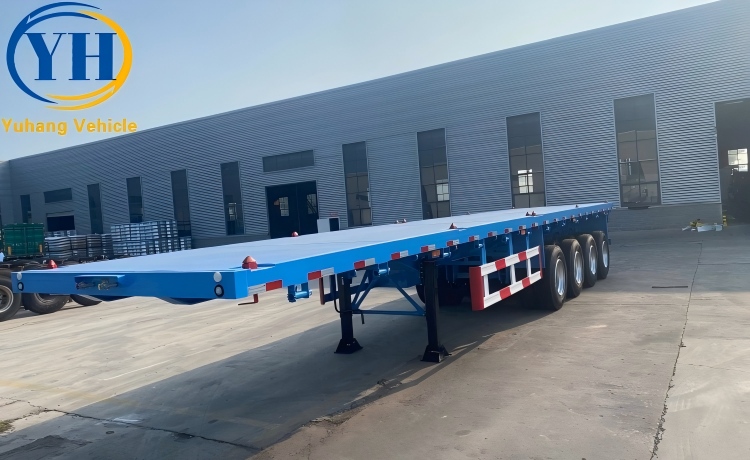 Our 4 Axle Flat Deck Trailer will be sent to Mauritius-YUHANG VEHICLE Our 4 Axle Flat Deck Trailer will be sent to Mauritius-YUHANG VEHICLE