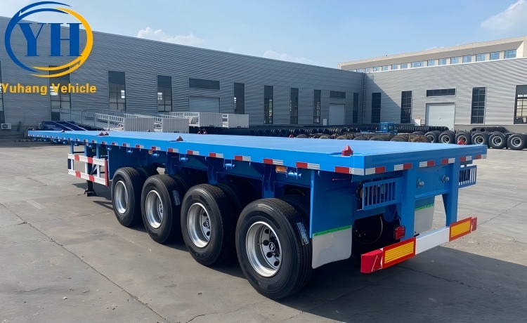 Our 4 Axle Flat Deck Trailer will be sent to Mauritius-YUHANG VEHICLE Our 4 Axle Flat Deck Trailer will be sent to Mauritius-YUHANG VEHICLE