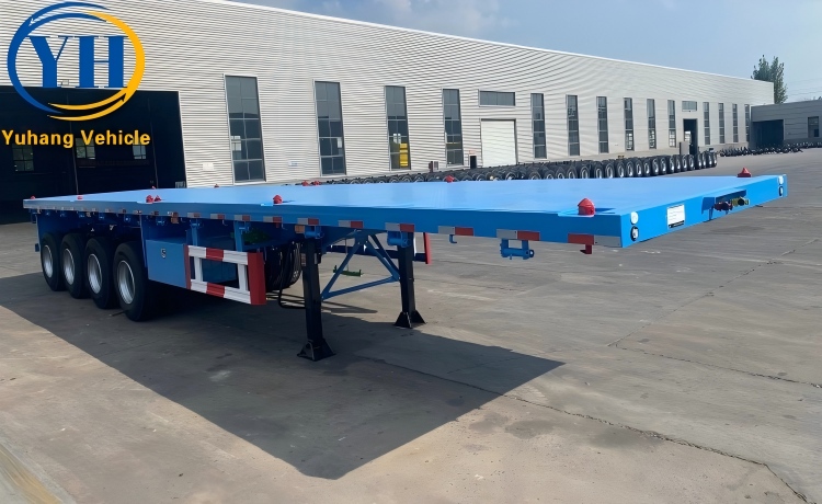 Our 4 Axle Flat Deck Trailer will be sent to Mauritius-YUHANG VEHICLE Our 4 Axle Flat Deck Trailer will be sent to Mauritius-YUHANG VEHICLE
