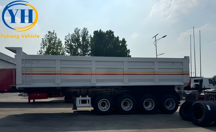 4 Axle Tipper Semi Trailer will be shipped to Sierra Leone-YUHANG VEHICLE 4 Axle Tipper Semi Trailer will be shipped to Sierra Leone-YUHANG VEHICLE
