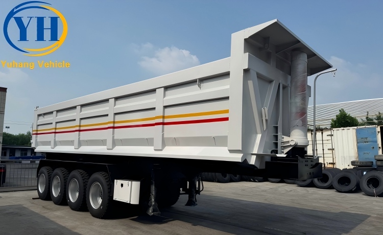4 Axle Tipper Semi Trailer will be shipped to Sierra Leone-YUHANG VEHICLE 4 Axle Tipper Semi Trailer will be shipped to Sierra Leone-YUHANG VEHICLE