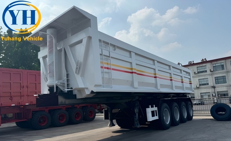 4 Axle Tipper Semi Trailer will be shipped to Sierra Leone-YUHANG VEHICLE 4 Axle Tipper Semi Trailer will be shipped to Sierra Leone-YUHANG VEHICLE