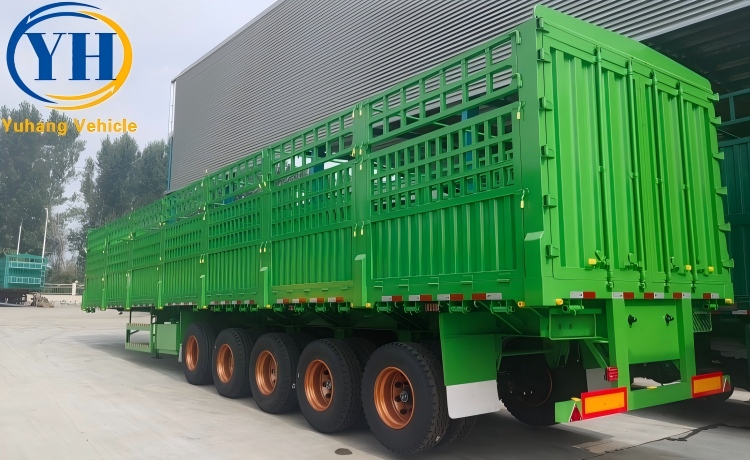 5 Axle Fence Cargo Truck Trailer will be shipped to Zimbabwe-YUHANG VEHICLE 5 Axle Fence Cargo Truck Trailer will be shipped to Zimbabwe-YUHANG VEHICLE