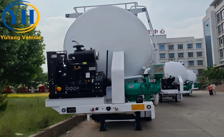50 Ton Cement Bulk Tanker Trailer will be shipped to Tanzania-YUHANG VEHICLE 50 Ton Cement Bulk Tanker Trailer will be shipped to Tanzania-YUHANG VEHICLE