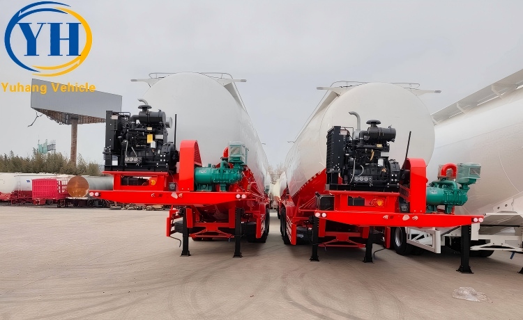 Buy 45CBM Bulk Cement Tanker Trailer wil be shipped to Guyana-YUHANG VEHICLE Buy 45CBM Bulk Cement Tanker Trailer wil be shipped to Guyana-YUHANG VEHICLE