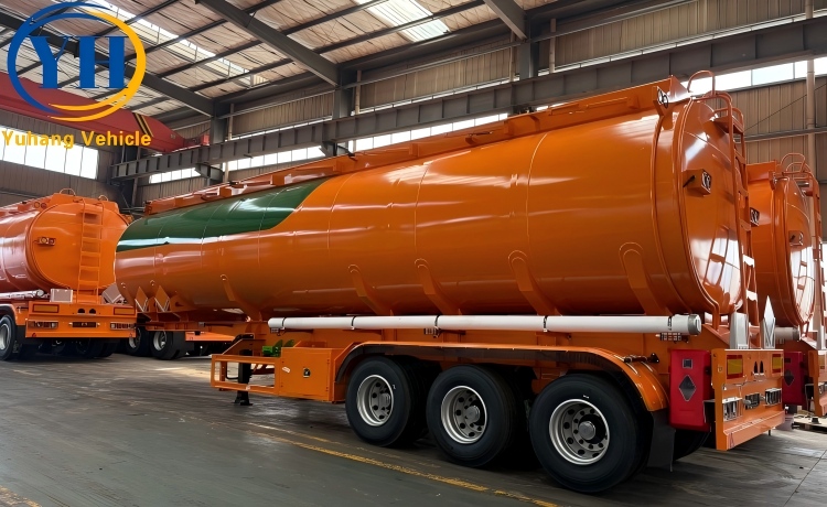 40000 Litre Petrol Tanker Trailer will be sent to Uganda-YUHANG VEHICLE 40000 Litre Petrol Tanker Trailer will be sent to Uganda-YUHANG VEHICLE