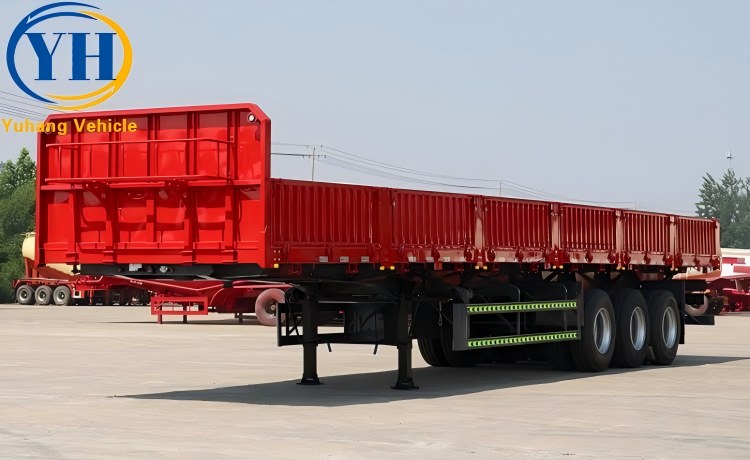 60 Ton Drop Side Trailer is ready to be shipped to Port Louis, Mauritius-YUHANG VEHICLE 60 Ton Drop Side Trailer is ready to be shipped to Port Louis, Mauritius-YUHANG VEHICLE