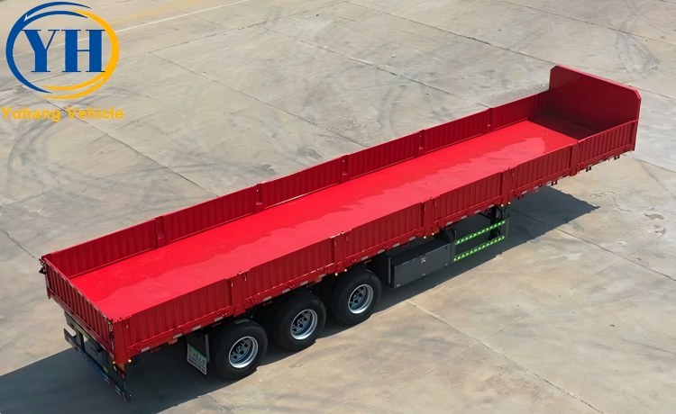 60 Ton Drop Side Trailer is ready to be shipped to Port Louis, Mauritius-YUHANG VEHICLE 60 Ton Drop Side Trailer is ready to be shipped to Port Louis, Mauritius-YUHANG VEHICLE