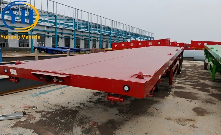 Tri Axle Semi Flatbed Trailer will be shipped to Madagascar-YUHANG VEHICLE Tri Axle Semi Flatbed Trailer will be shipped to Madagascar-YUHANG VEHICLE